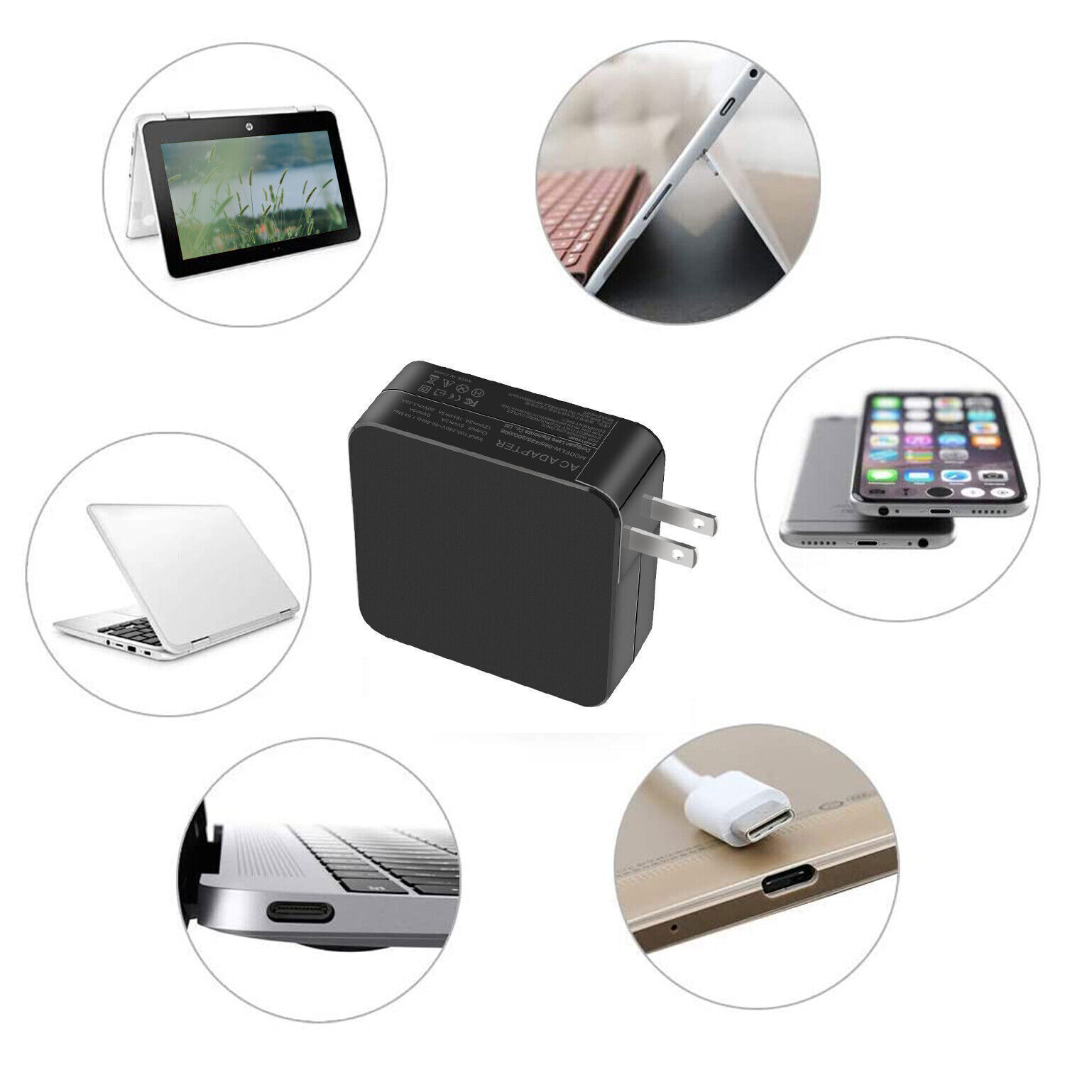 65W USB-C Type C Charger For Steam Deck Switch Lite/OLED PS5 XBX Pro Controller