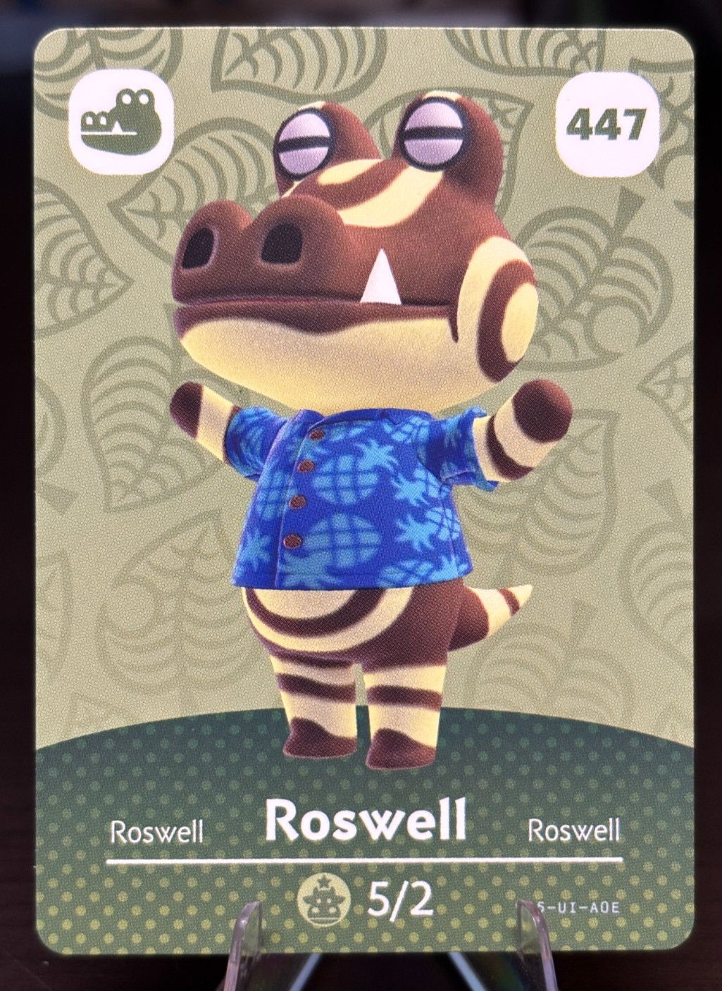 Roswell Amiibo Card 447 Animal Crossing Series 5 Nintendo Switch Authentic
