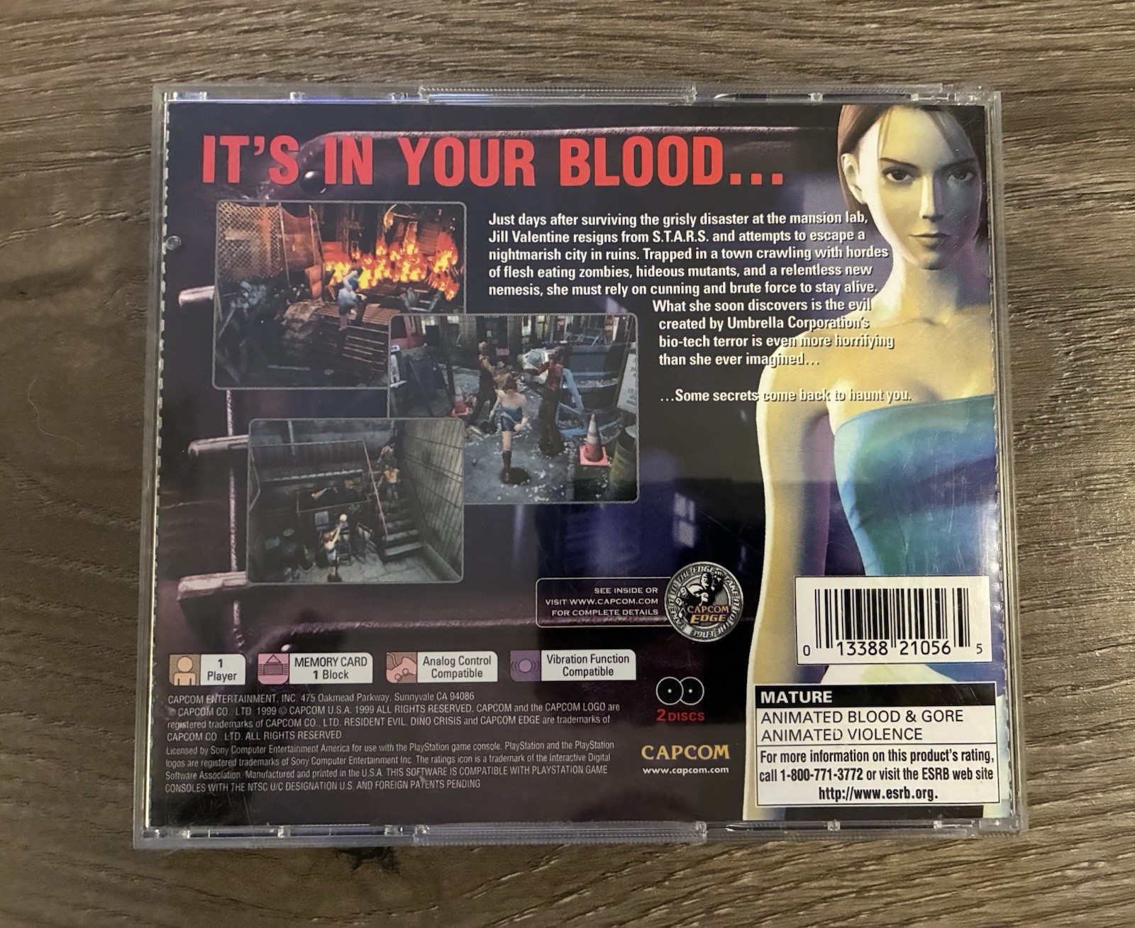 Resident Evil 3 Nemesis (Sony PlayStation 1 PS1) Black Label Cib Manual No Demo