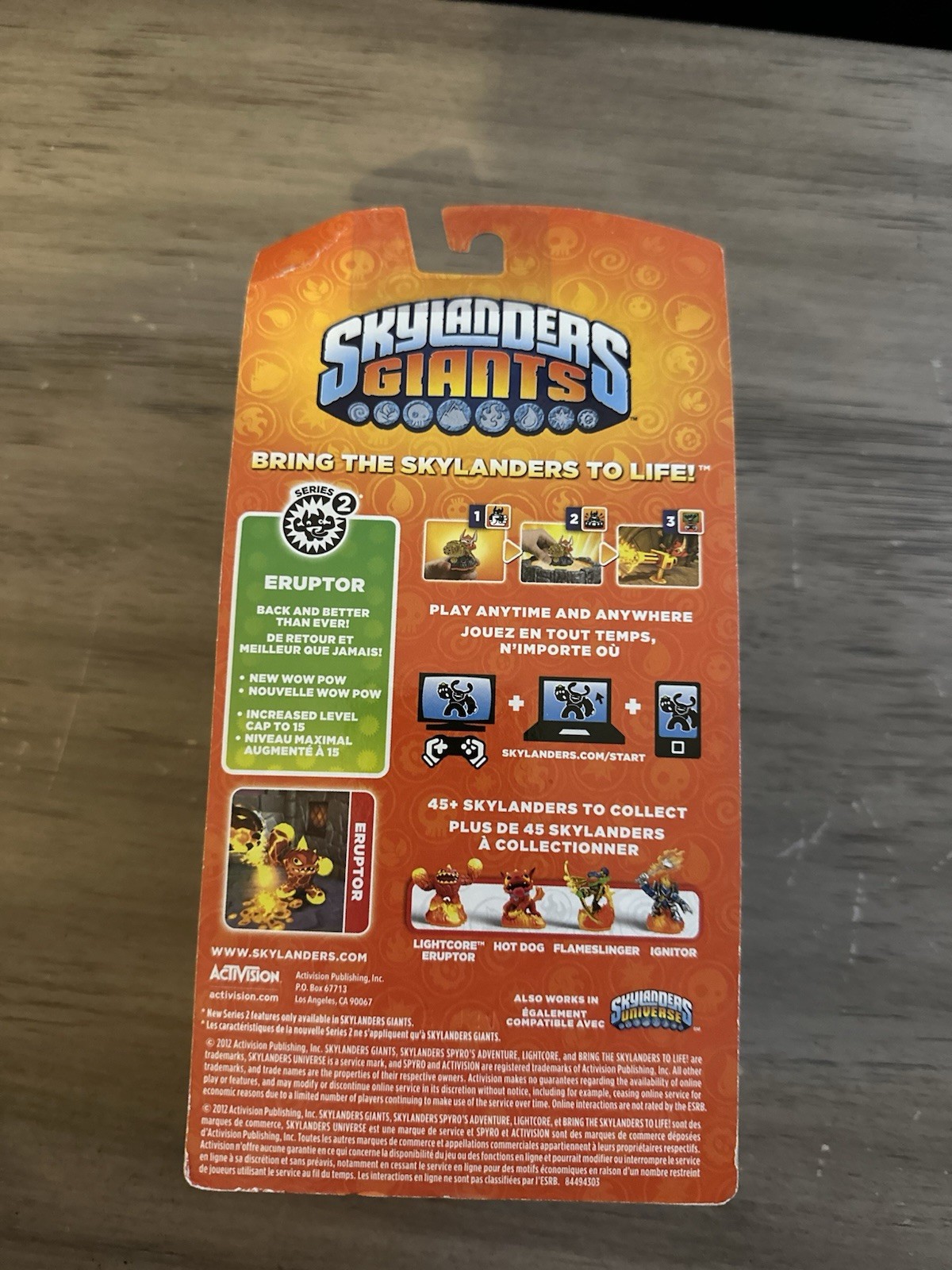 RARE FLOCKED Activision Skylanders Giants Eruptor Series 2 Character Figure 2012
