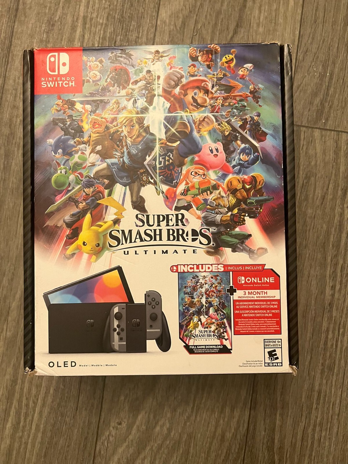 Nintendo Switch (OLED Model) Super Smash Bros. Bundle 64GB Console – Gray