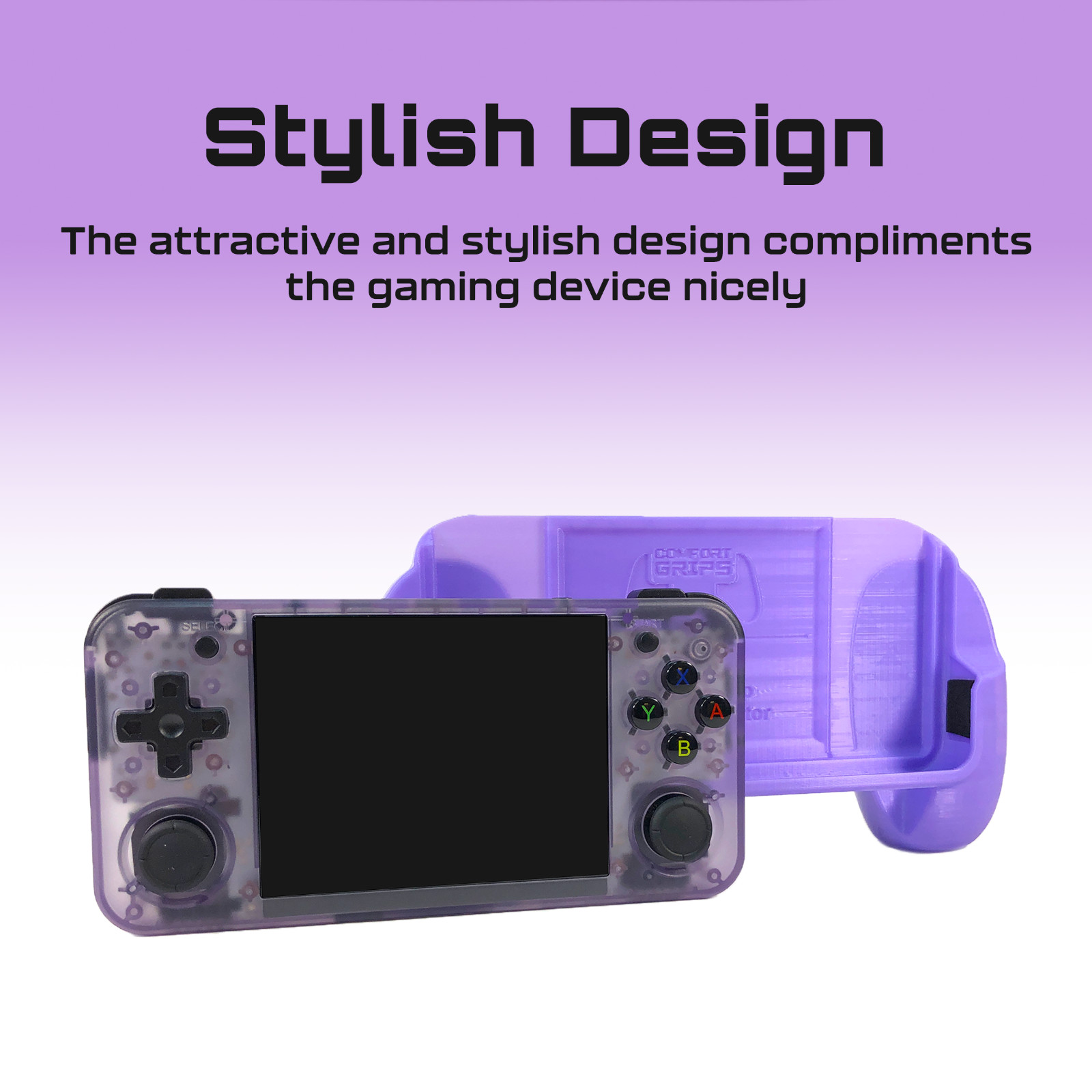 Anbernic RG35XX H Comfort Grip Case 2-in-1 Screen Protector – 3D Printed