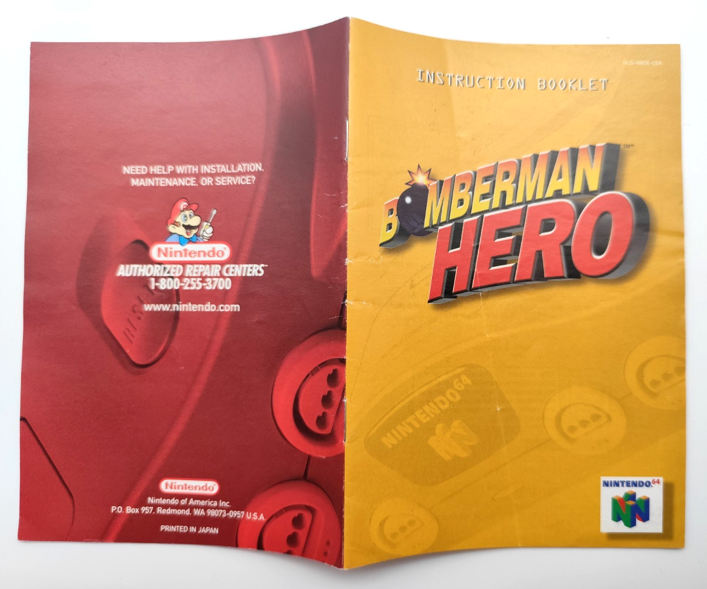 Bomberman Hero (Nintendo 64 N64, 1998) COMPLETE CIB Authentic Tested & Cleaned!