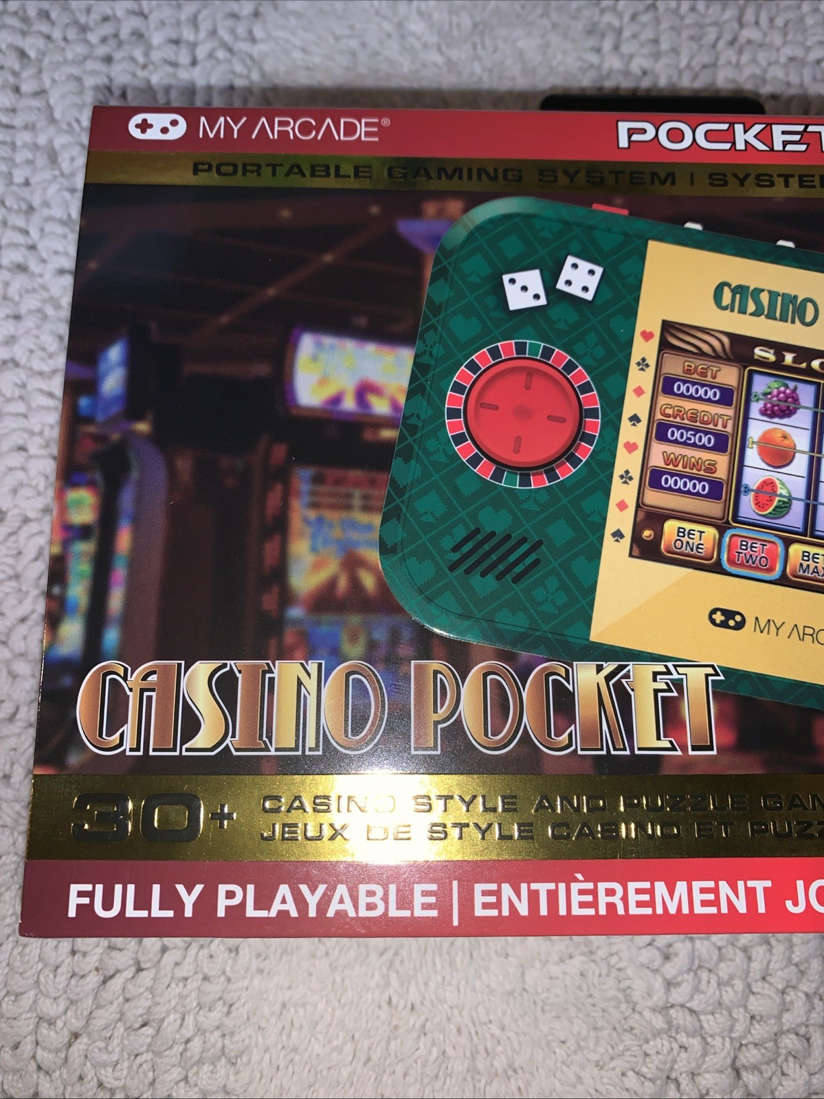 MY ARCADE POCKET PLAYER MAX PORTABLE GAMING SYSTEM OVER 30 Casino Style Games