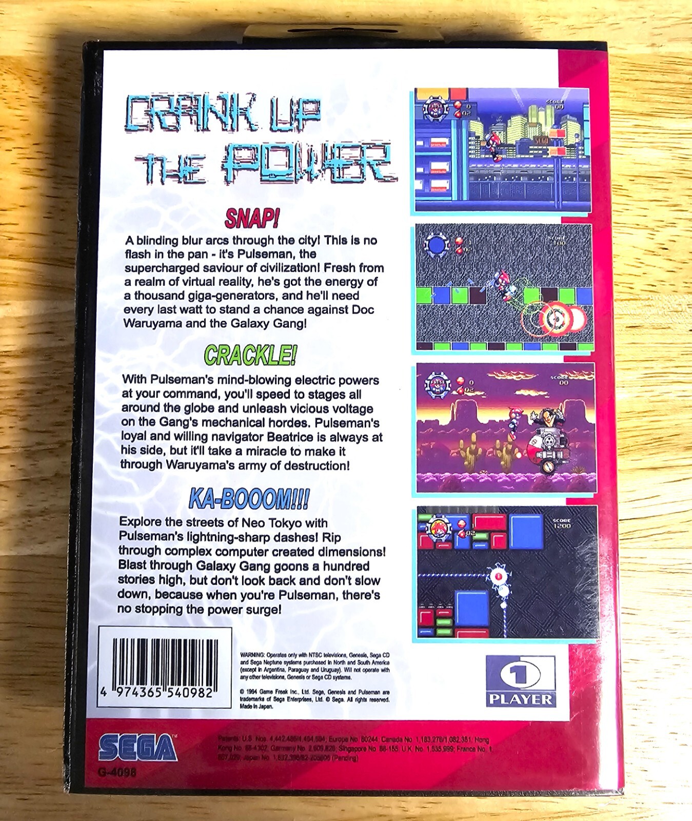 Pulseman – 16Bit MD Game & Case For Sega Mega Drive Genesis