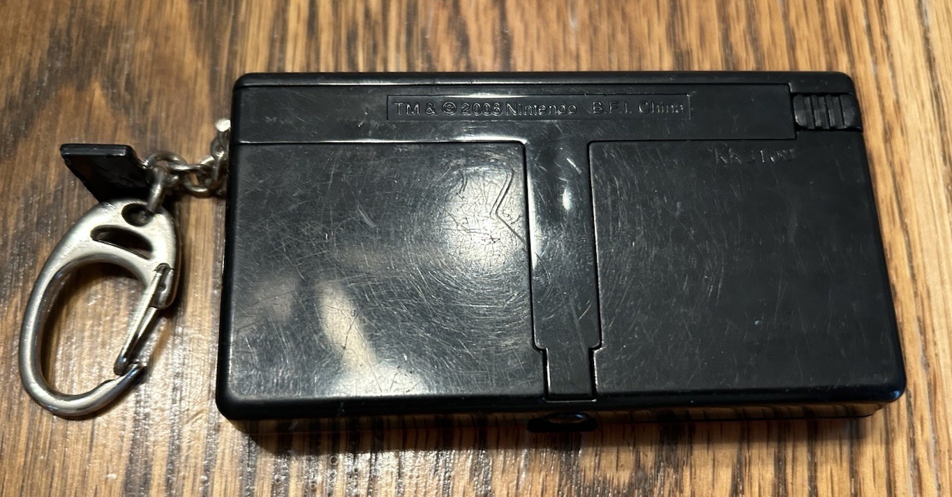Nintendo DS Carrying Case Stylus Keychain Red Black| Holds 4 DS Game Cartridges
