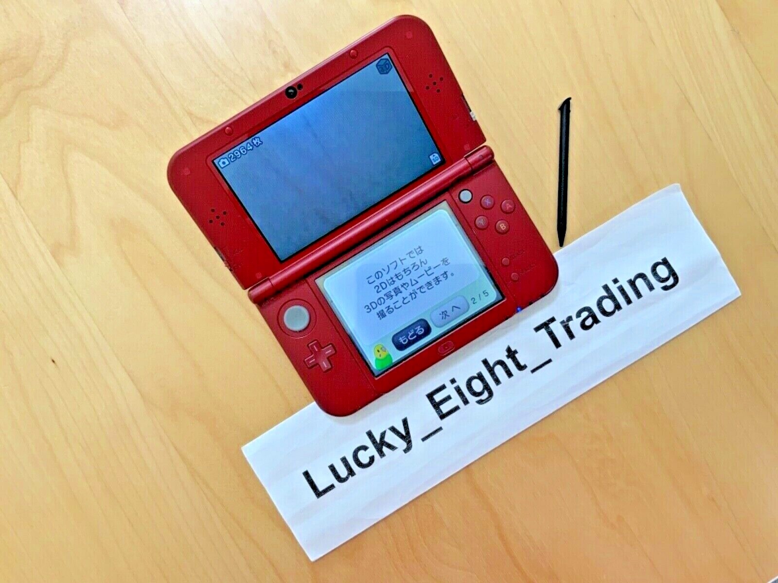 New Nintendo 3DS XL LL Metallic Red Console Stylus Japanese ver [H]