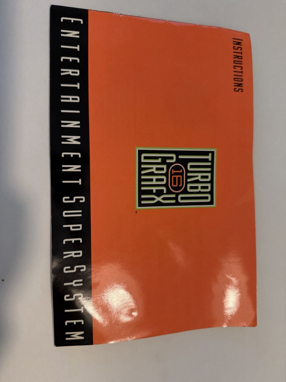 TurboGrafx-16 Black Console w/ TurboPad, Power, RF Switch, Manual – AV issue.