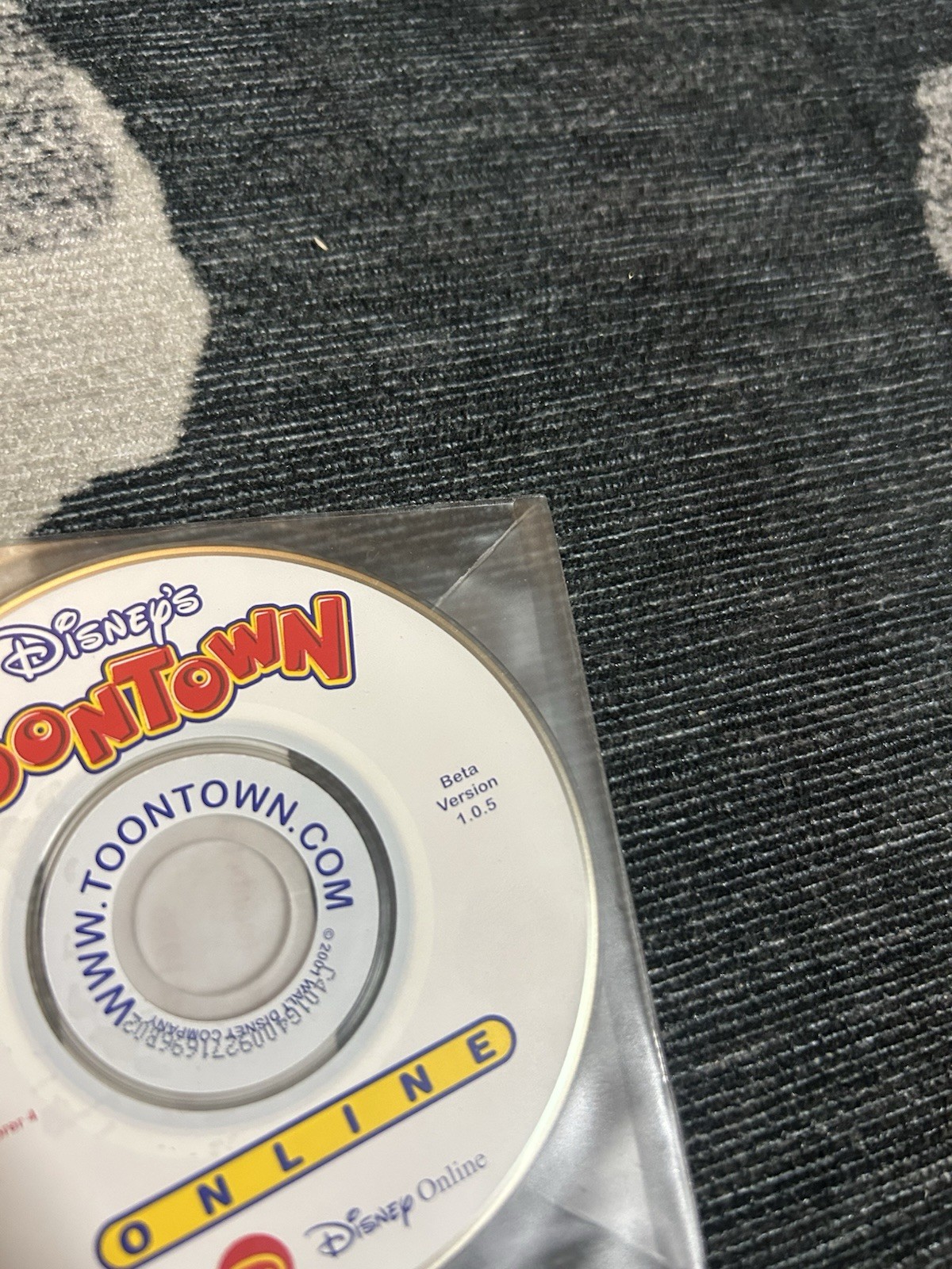Toontown Online Disney Pc Game Beta Rare GRAIL 2001 1.0.5 Version Cd ROM