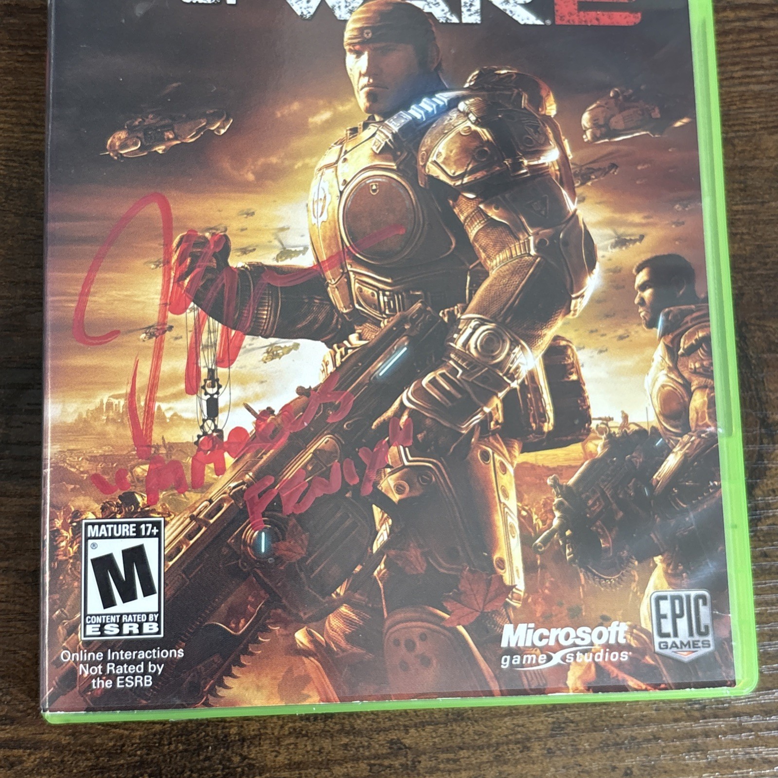 Gears of War 2 Signed Video Game John DiMaggio MARCUS FENIX JSA Xbox 360