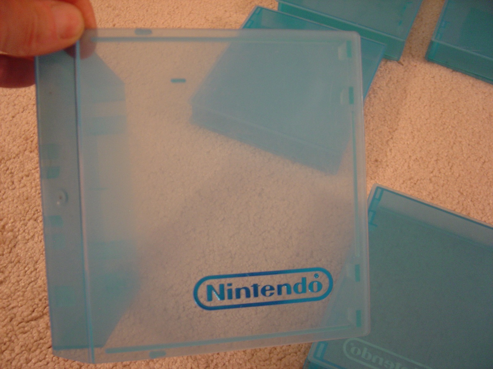 Lot of 10 Blue Nintendo Entertainment System OEM NES Clamshell Cases video games
