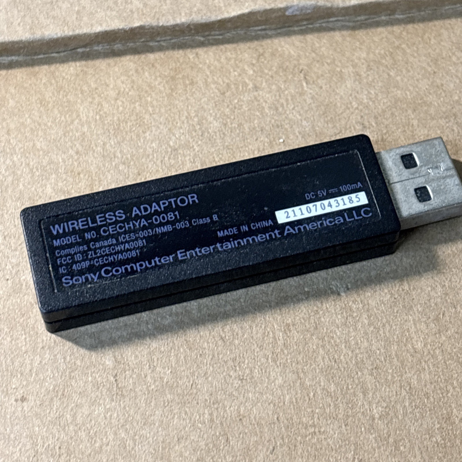 Genuine Sony Wireless Adaptor CECHYA-0081 USB Adapter Dongle for PlayStation