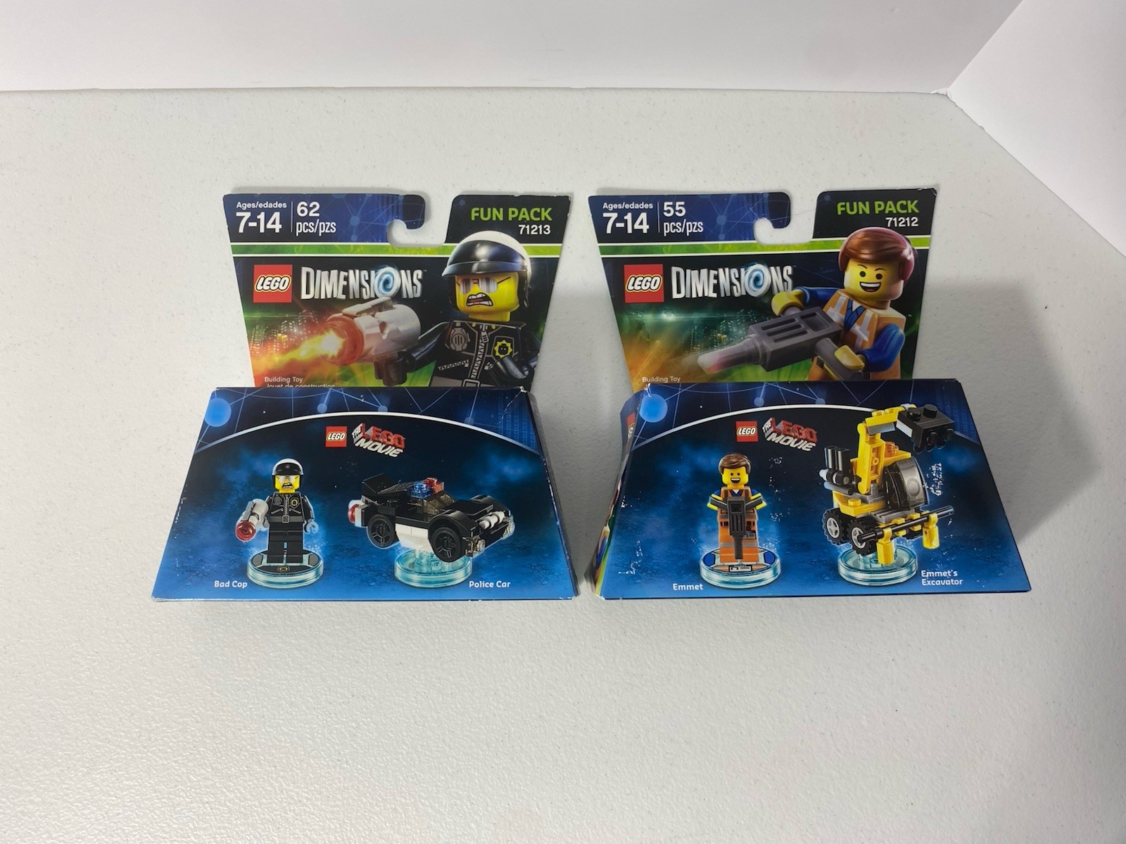 LEGO Dimensions Lot 2 The LEGO Movie Emmet 71212 Bad Cop 71213 Sealed