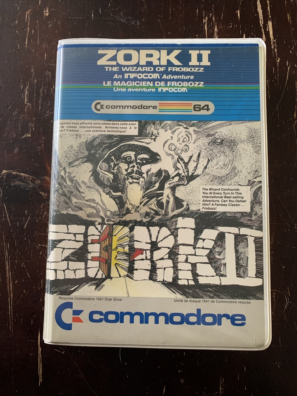 Zork II For Commodore 64 Game Disk French & English Version Clamshell Case Rare