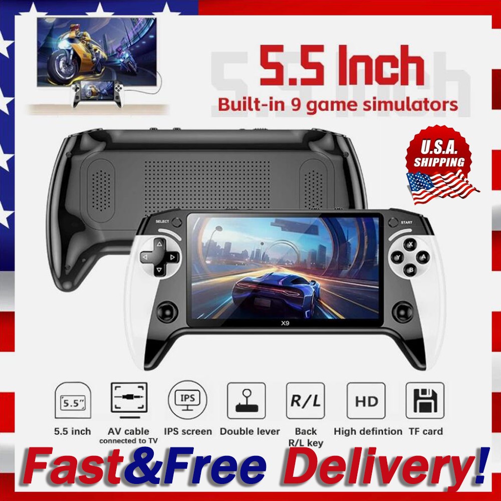 X9 Retro Handheld Game Console,5.5″IPS ScreenVideo Games,20,000+ Classic Games