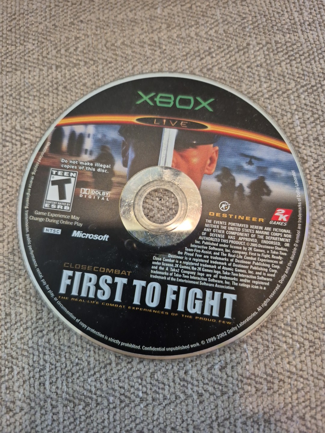 Close Combat: First to Fight (Xbox, 2005) NO USPS TRACKING – DISC ONLY