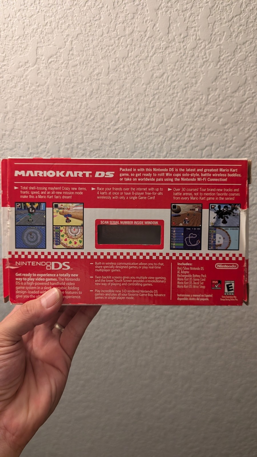 Nintendo DS Hot Rod Red Wi-Fi Handheld Console NTSC-U/C w/ Mario Kart DS