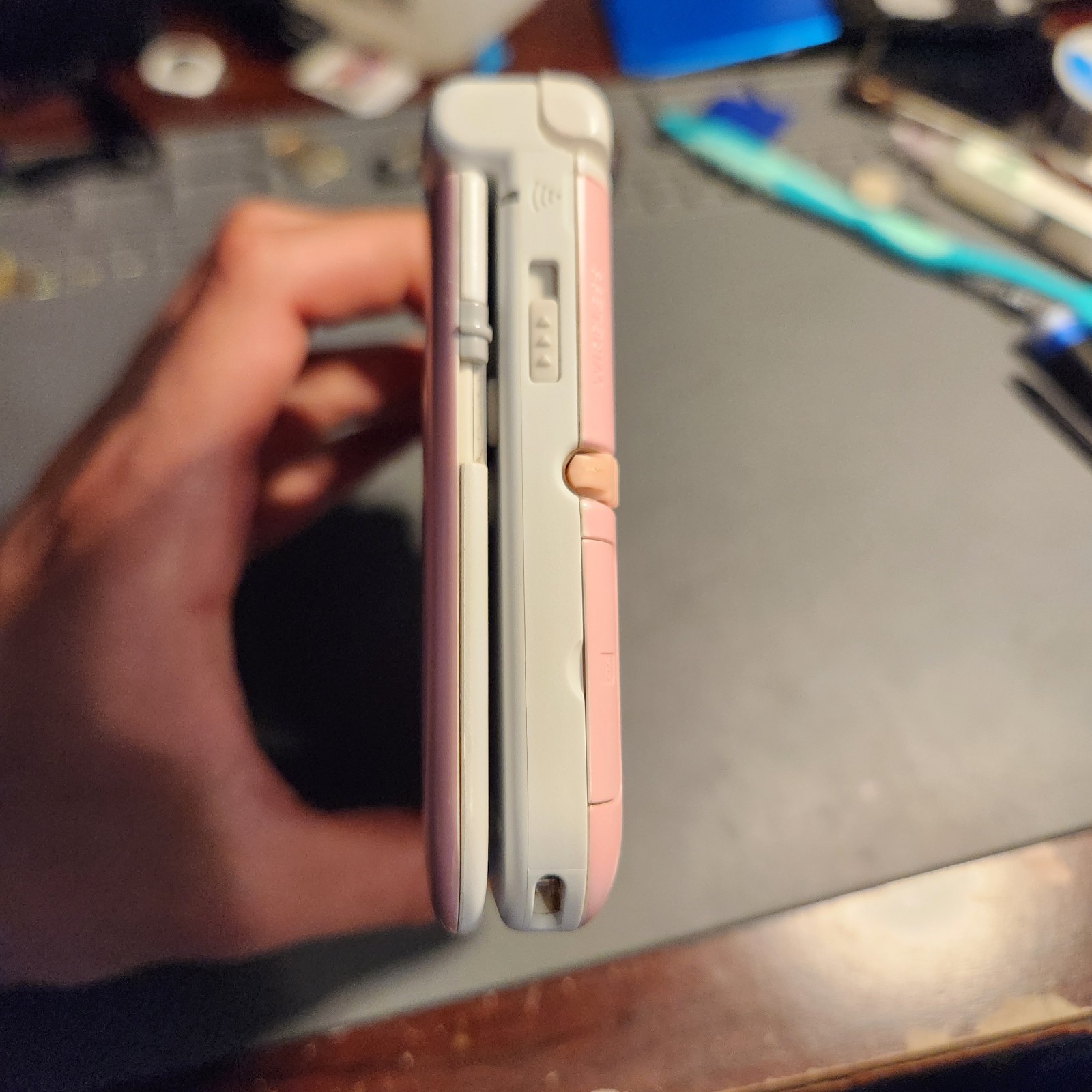 Nintendo 3DS XL White & Pink Handheld System w/Charger FREE Ship!