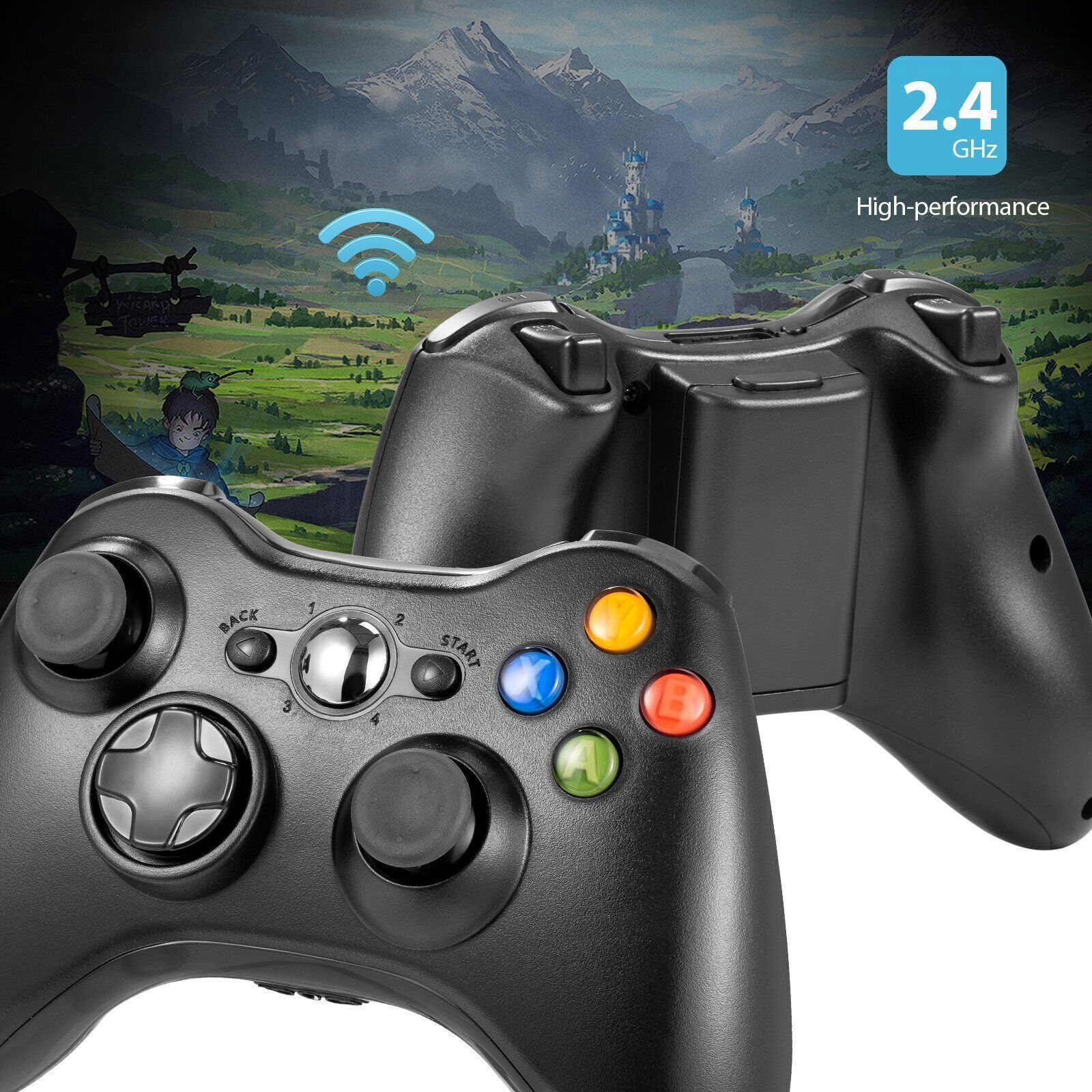 Wireless Controller USB For PC for Xbox 360 Console / Windows 7 8 10 11 Gamepad