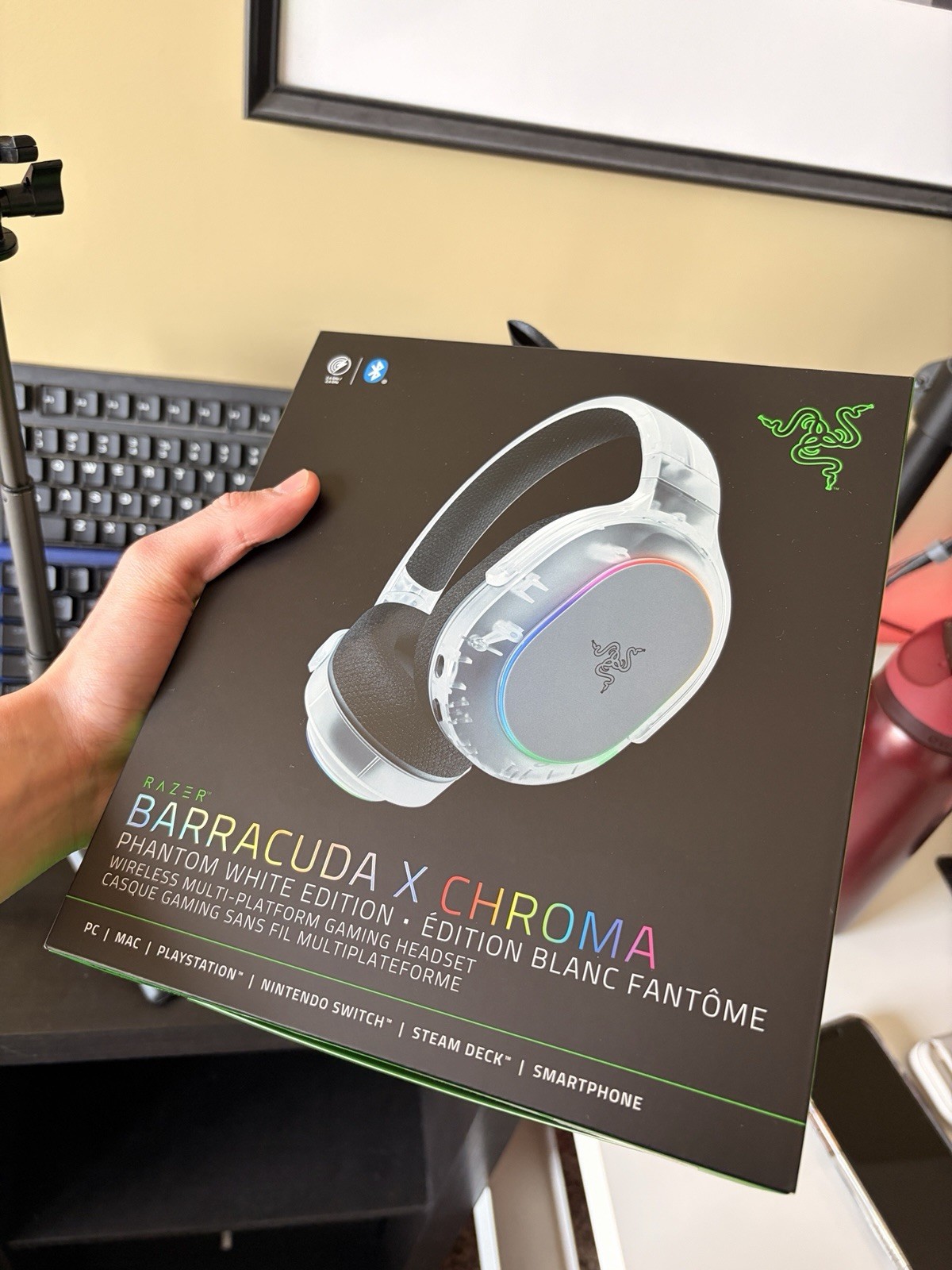 NEW Razer Barracuda X Chroma Wireless Gaming Headset, Phantom White