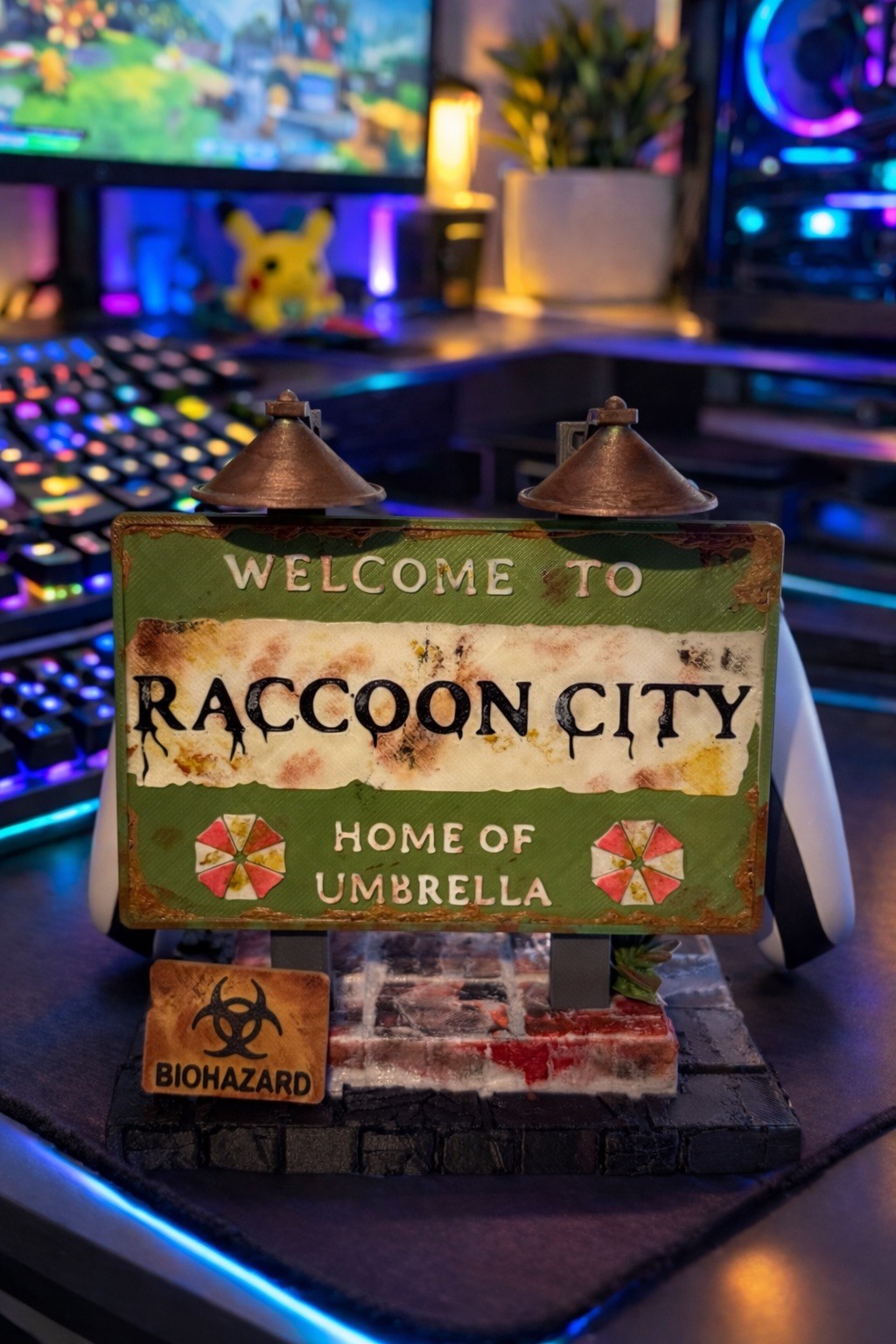 Resident Evil Requiem Universal Controller Holder-Desk Decoration-Fan Made Gift