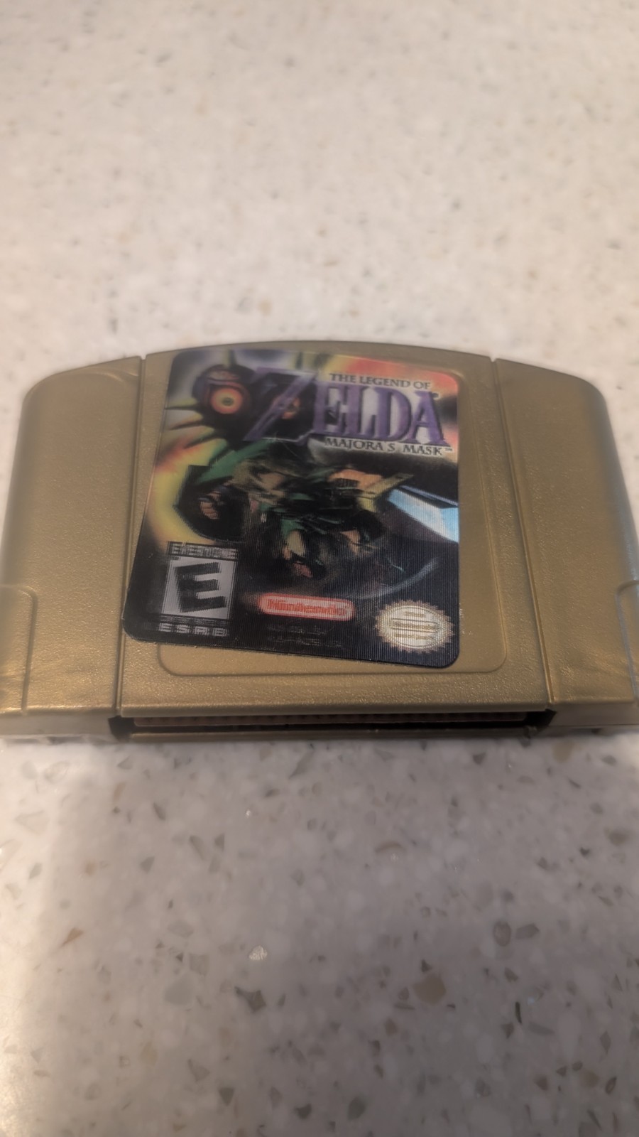 Nintendo Legend of Zelda: Majoras Mask Gold N64 Video Game Cartridge Holo Label