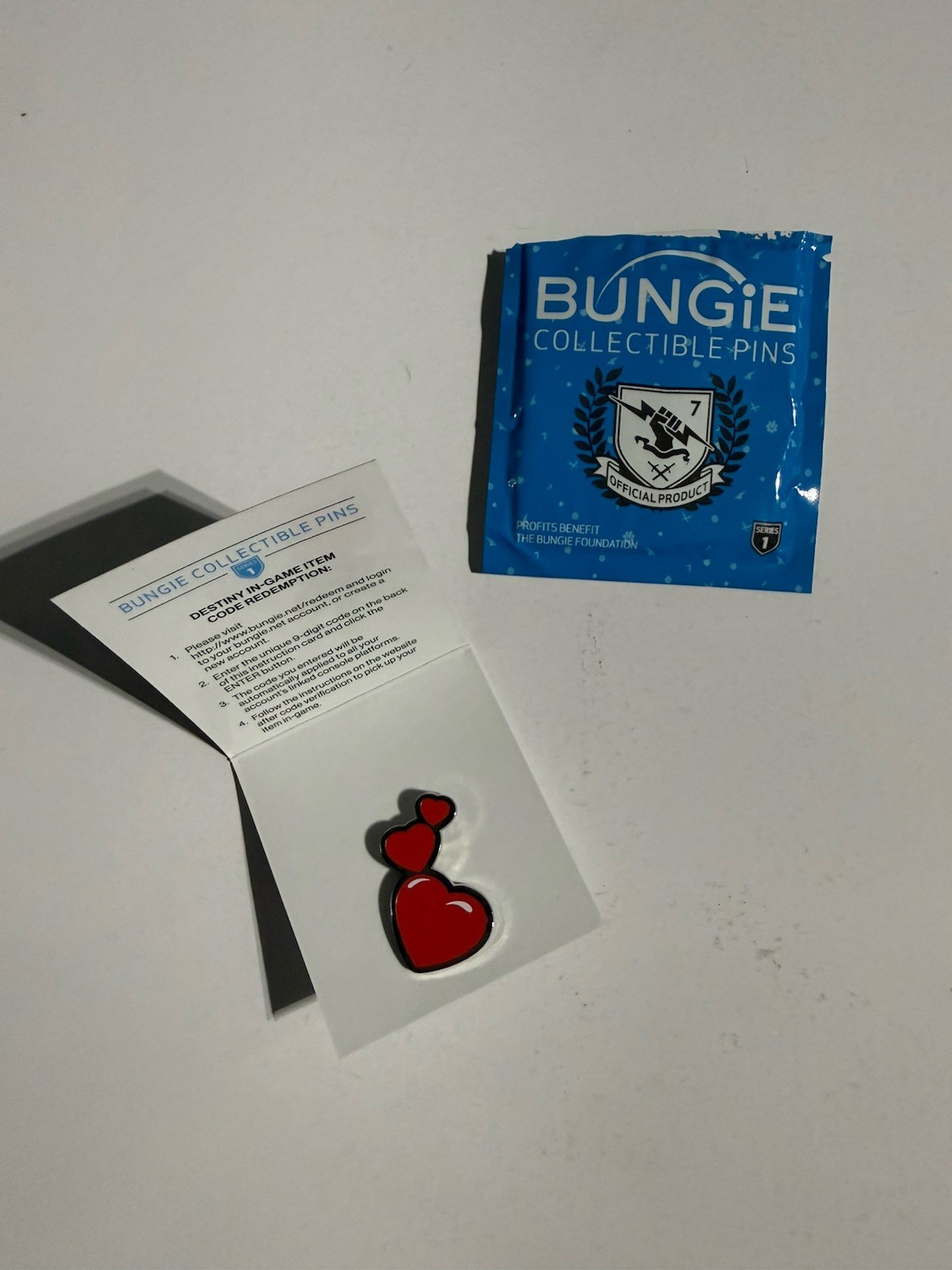 Destiny 3 Heart Collectible Pin From Bungie