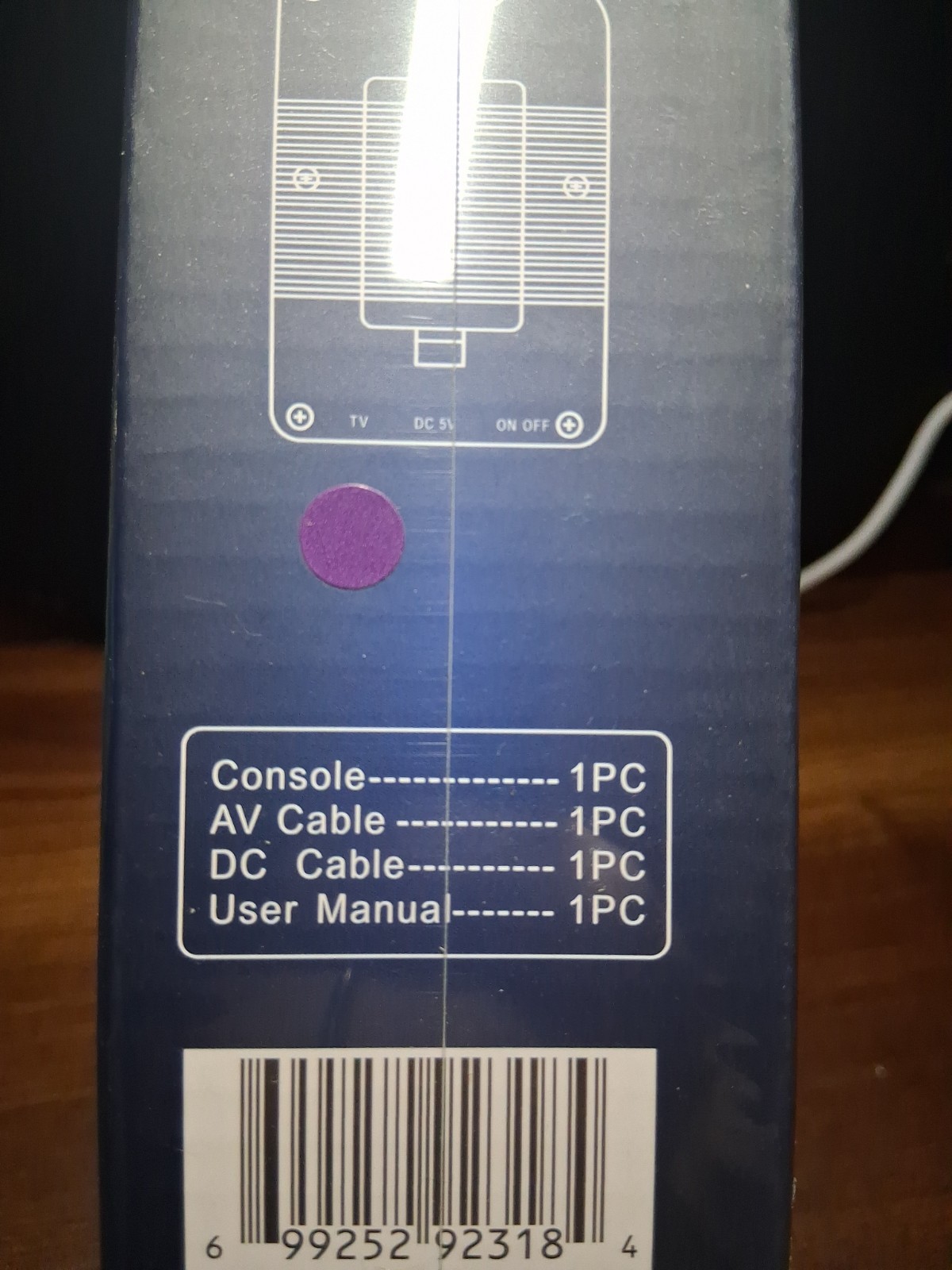 Game Box Plus digital game system, rechargeable battery Rare Purple color