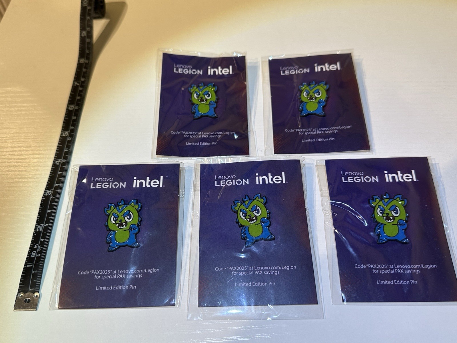 Lenovo Legion PAX West Pin Lot 5pc Limited Edition Bear Tech Memorabilia RARE