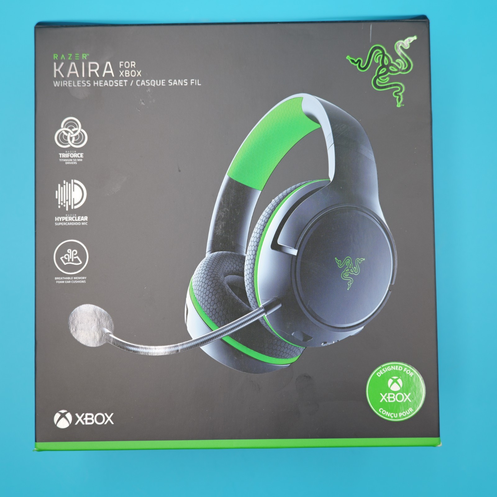 Razer Kaira Wireless Gaming Headset for Xbox Series X|S, Xbox One: Triforce Tita