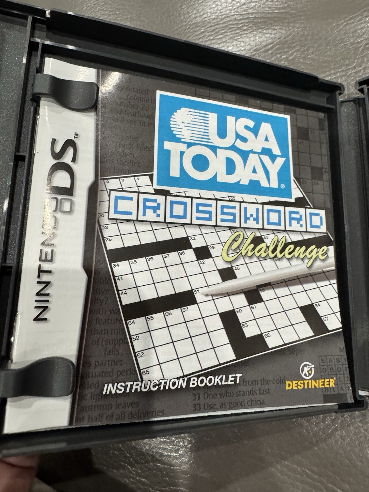 Nintendo DS USA Today Crossword Challenge Game with Case