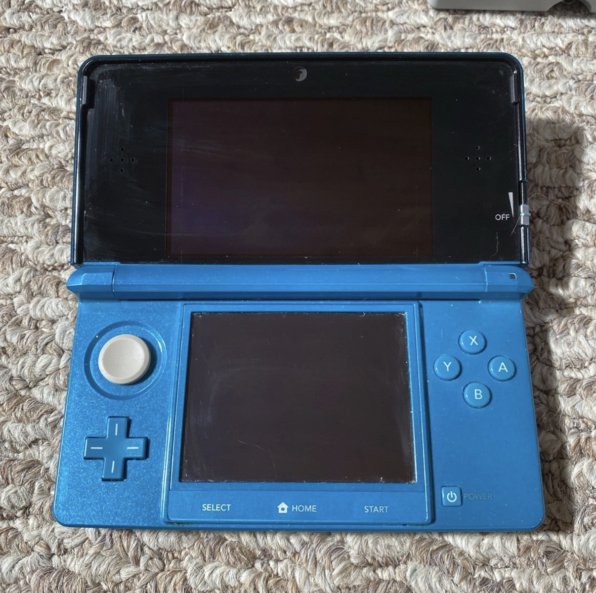 Nintendo 3DS Aqua Blue Handheld Handheld Console System CTR-001 Tested USA