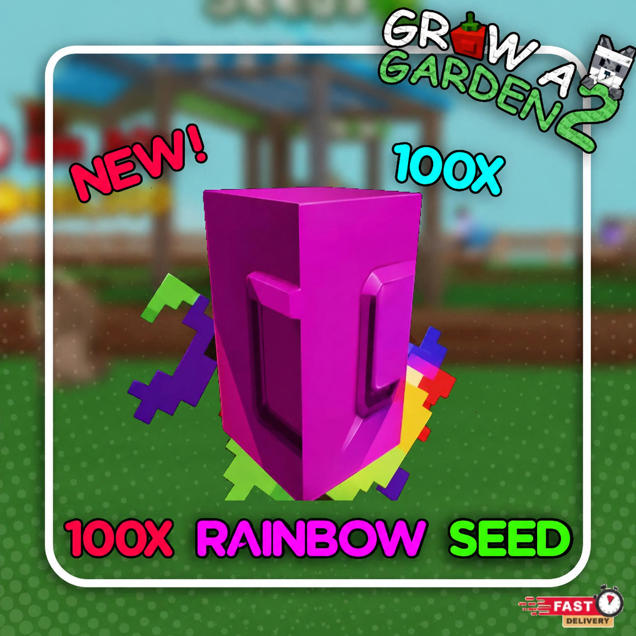 🌱Grow a Garden 2 | 100X Rainbow Seed FAST DELIVERY 🚚
