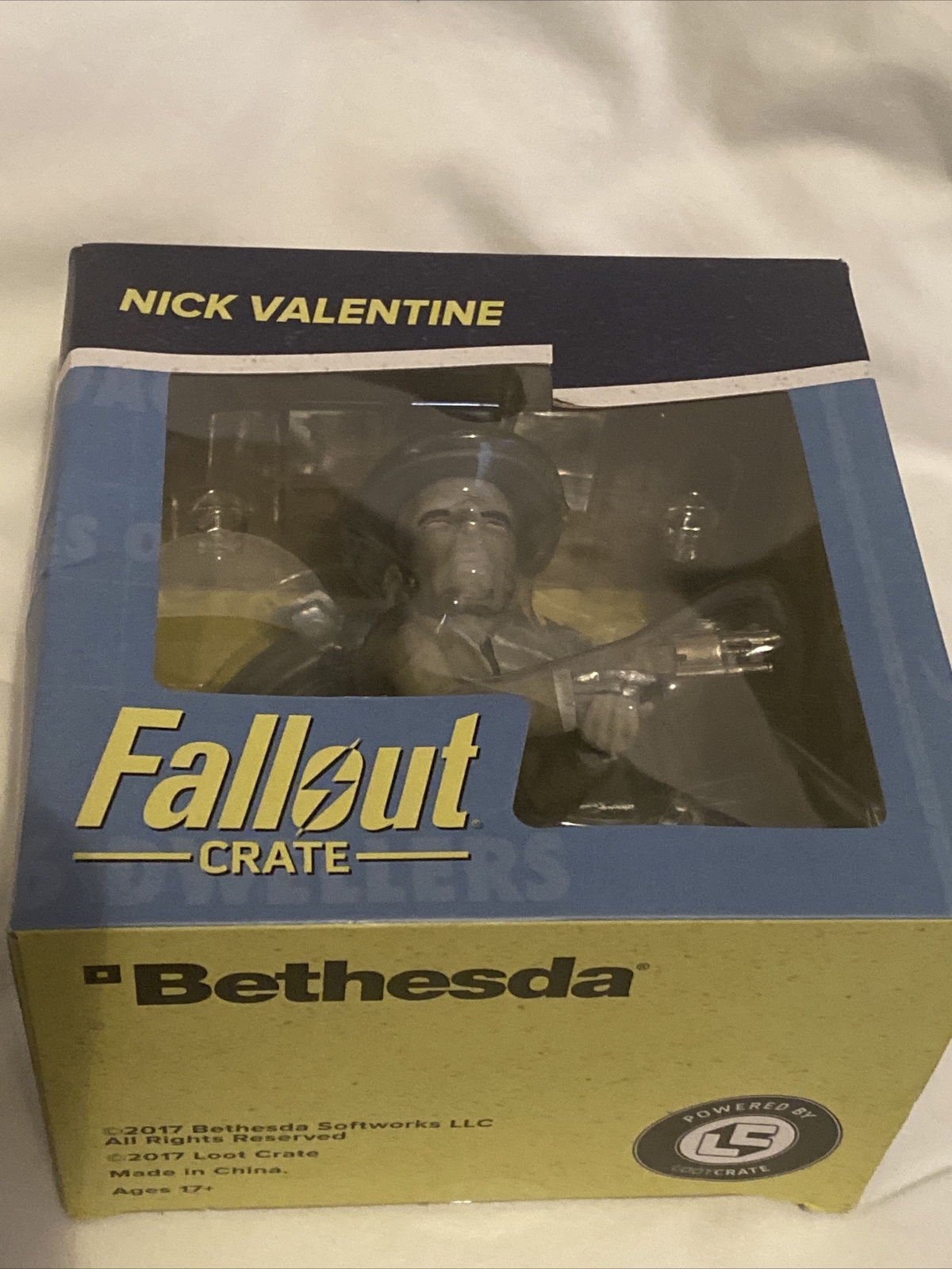 Fallout Crate Nick valentine Loot Figure Screenshot New Excellent Condition RARE