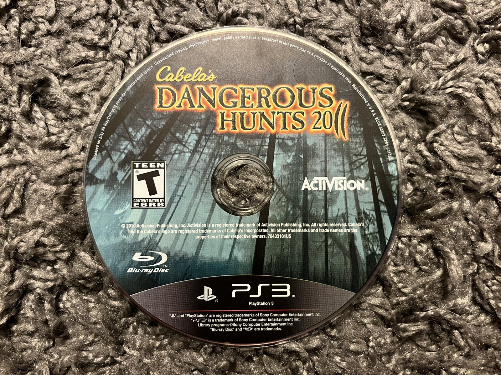 Cabelas Dangerous Hunts 2011 MINT DISC PlayStation 3 PS3 Complete 3D Glasses USB