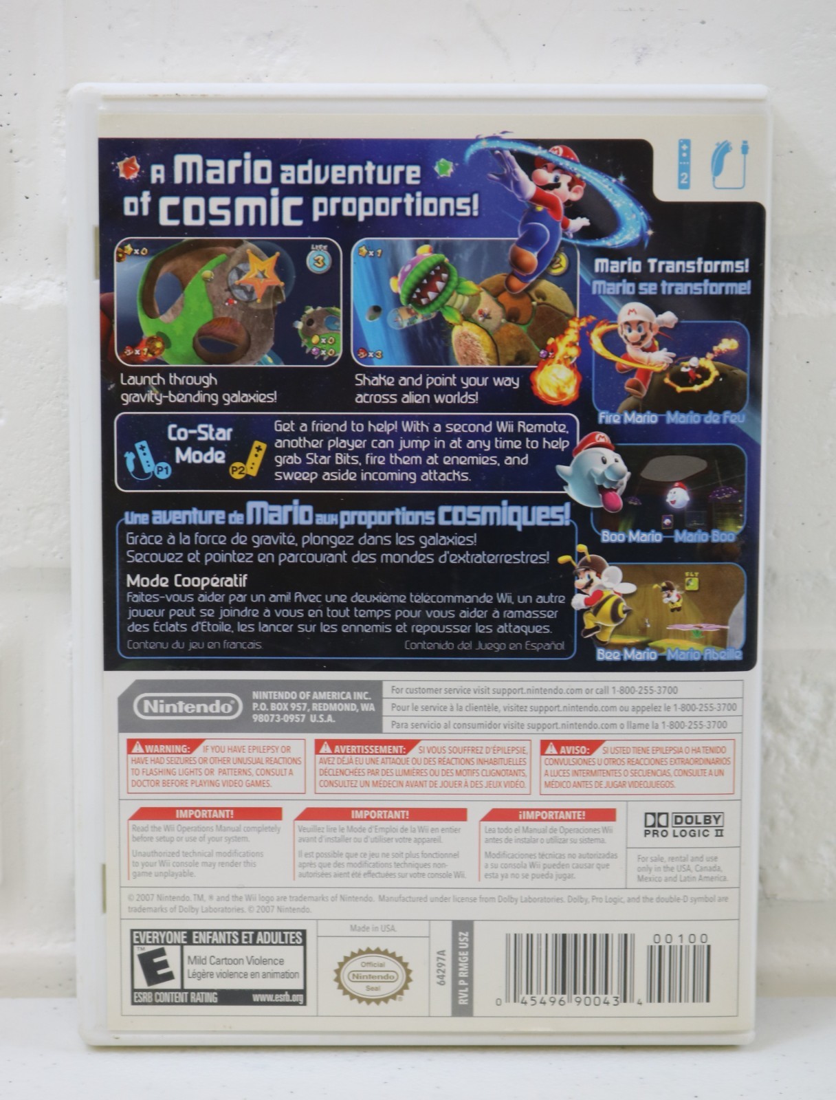Nintendo Wii Super Mario Galaxy No Manual Tested Working