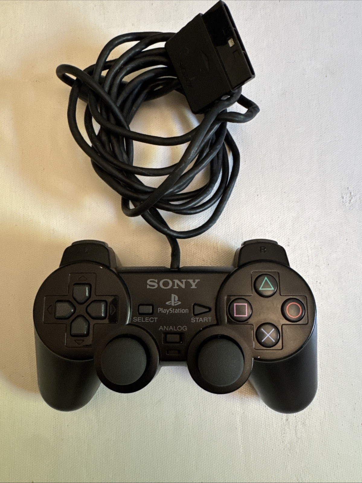 Sony PlayStation 2 PS2 DualShock 2 Analog Wired Controller Black SCPH-10010