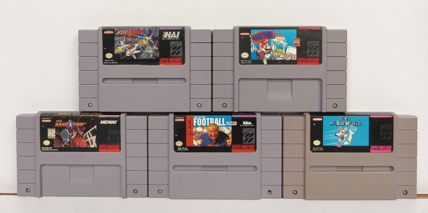 Used Nintendo SNES Console Bundle w/ 5 Games – Tested, Fully Functional! #2