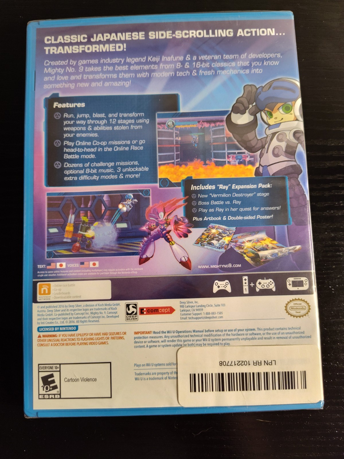 Deep Silver Mighty No. 9 Nintendo Wii U 2016 *NEW, SEALED* *COMPLETE, CIB*