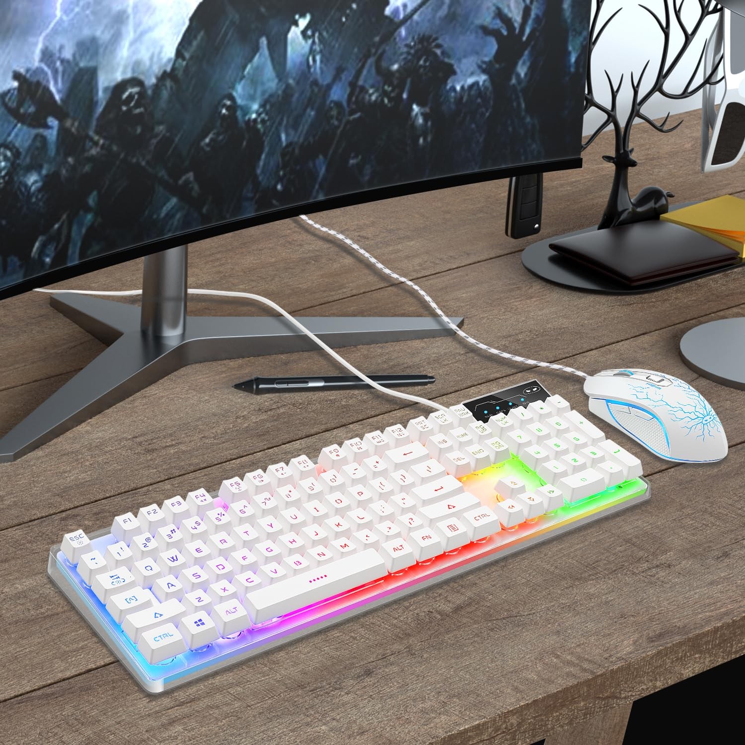 Magegee Gaming Keyboard And Mouse Combo K1 Rgb Led Backlit Keyboard 104 Key For