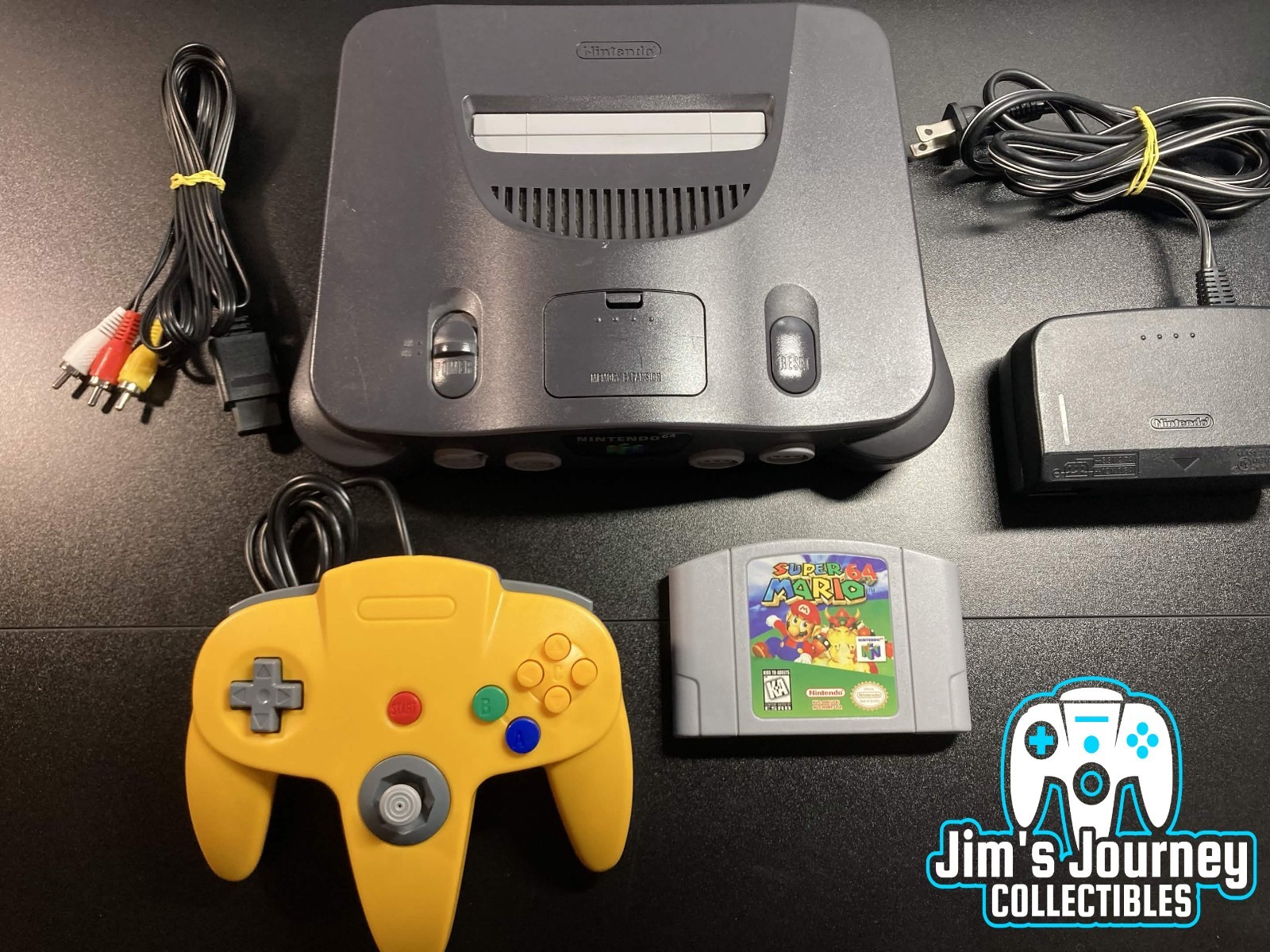 Nintendo 64 N64 Console + Super Mario 64+Controller+Cords