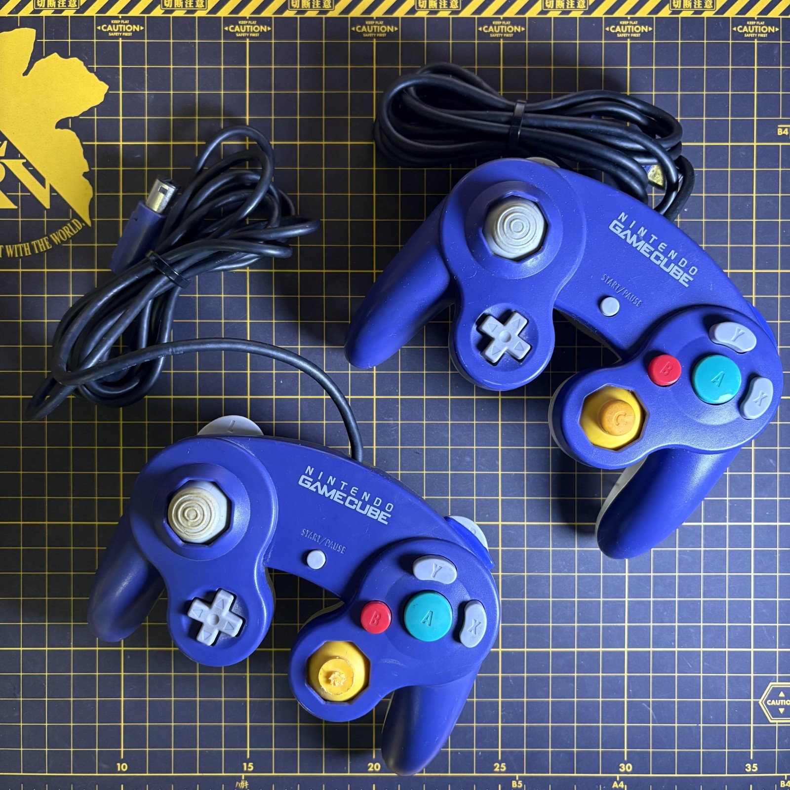 OEM Nintendo GameCube Controller Indigo Purple and Clear DOL-003 For Parts Only