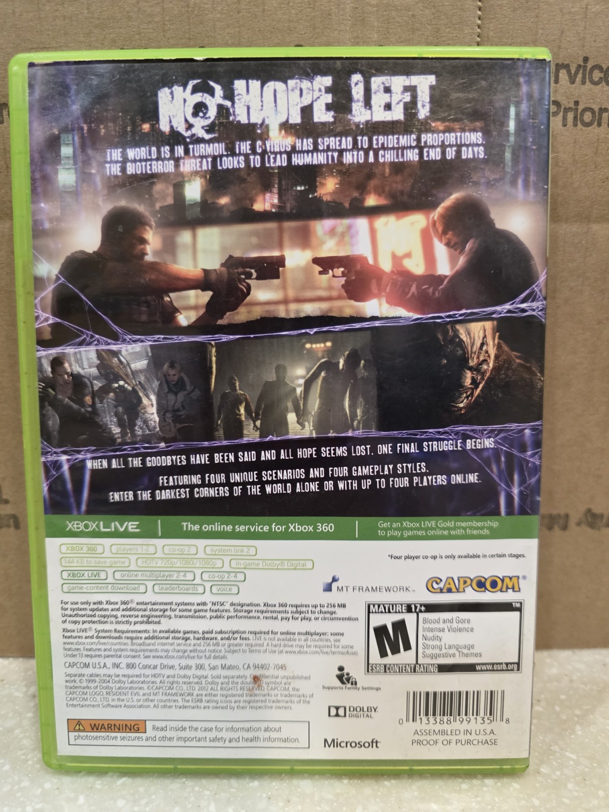 Resident Evil 6 (Microsoft Xbox 360, 2012)