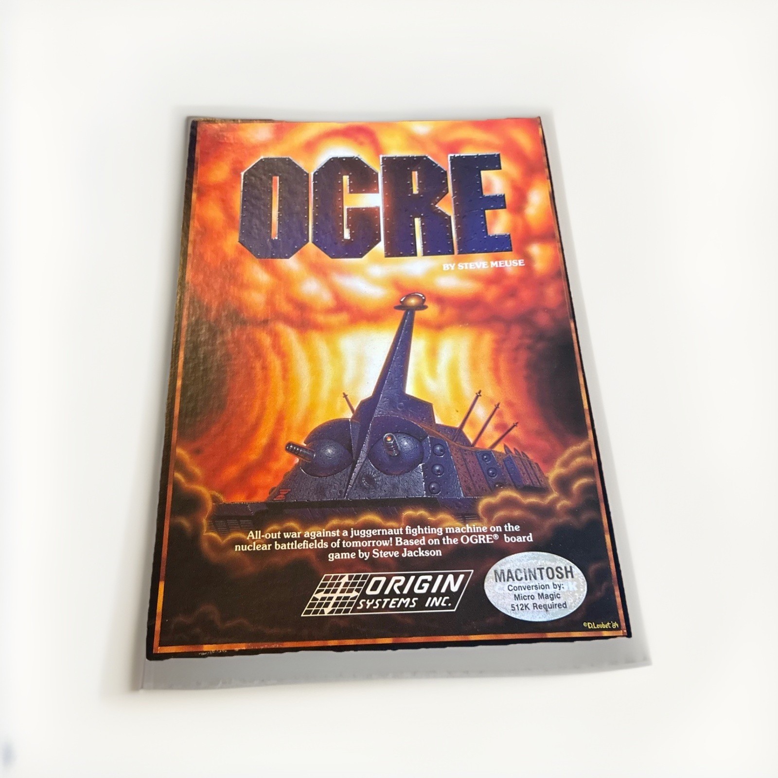 Ogre (1986) Macintosh – 100% COMPLETE – Rare Origin Badge & Sticker Sheet