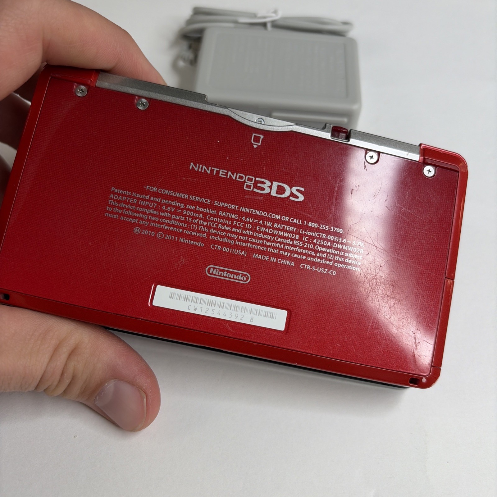 Nintendo 3DS System – Red Region USA, Charger US Model