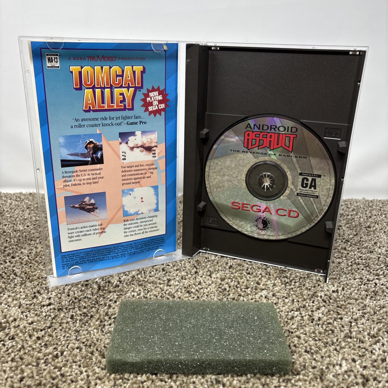 Android Assault: The Revenge of Bari-Arm (Sega CD) Complete w/ REG, SUPER Mint!
