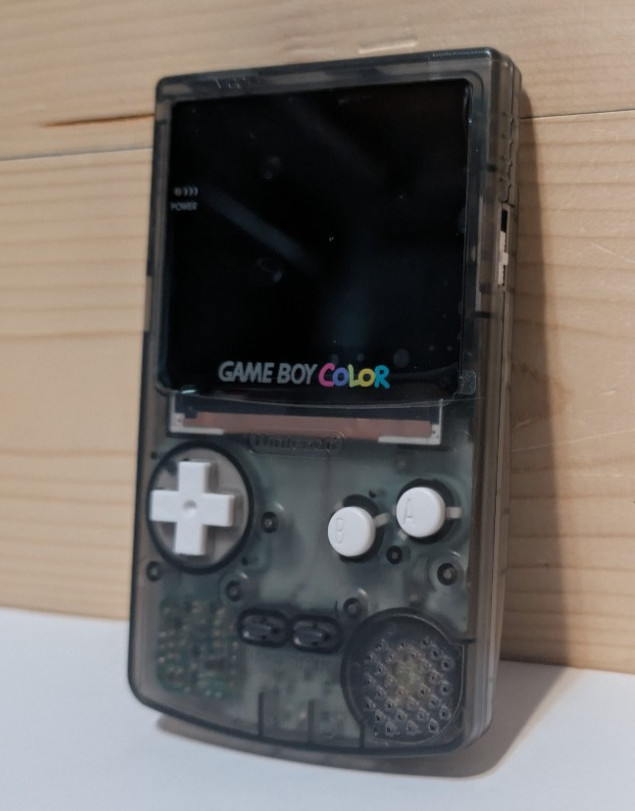 Nintendo Gameboy Color Clear Black CGB-001 *Tested* IPS FunnyPlaying W/OSD