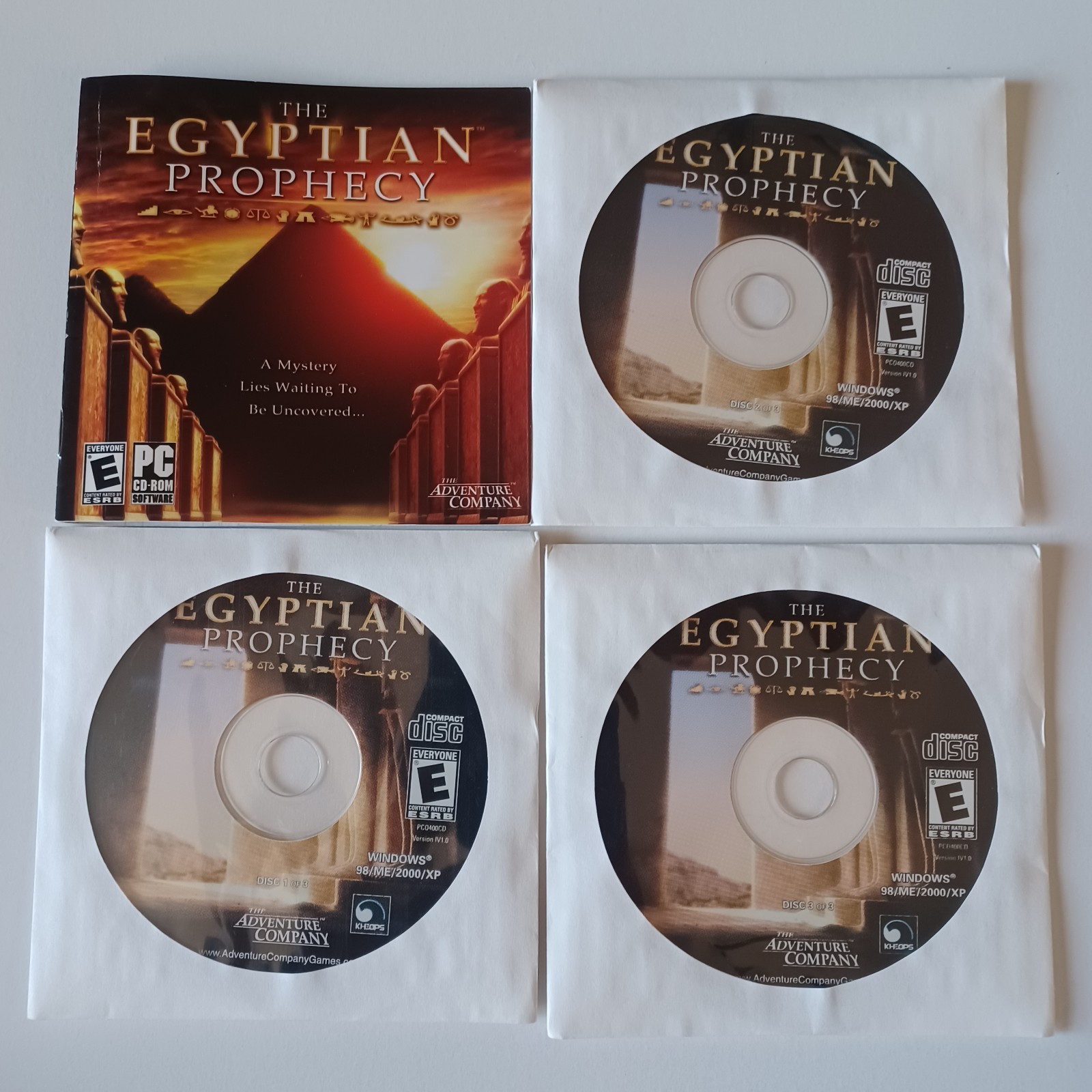 The Egyptian Prophecy PC CD-ROM Game Complete Adventure Company 2004 RPG