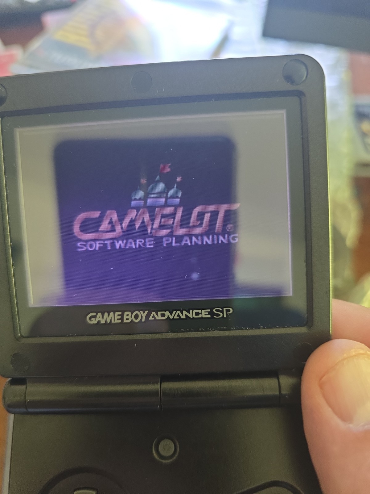 Nintendo Game Boy Advance SP Handheld – Onyx Black Very Clean Screen No Charger