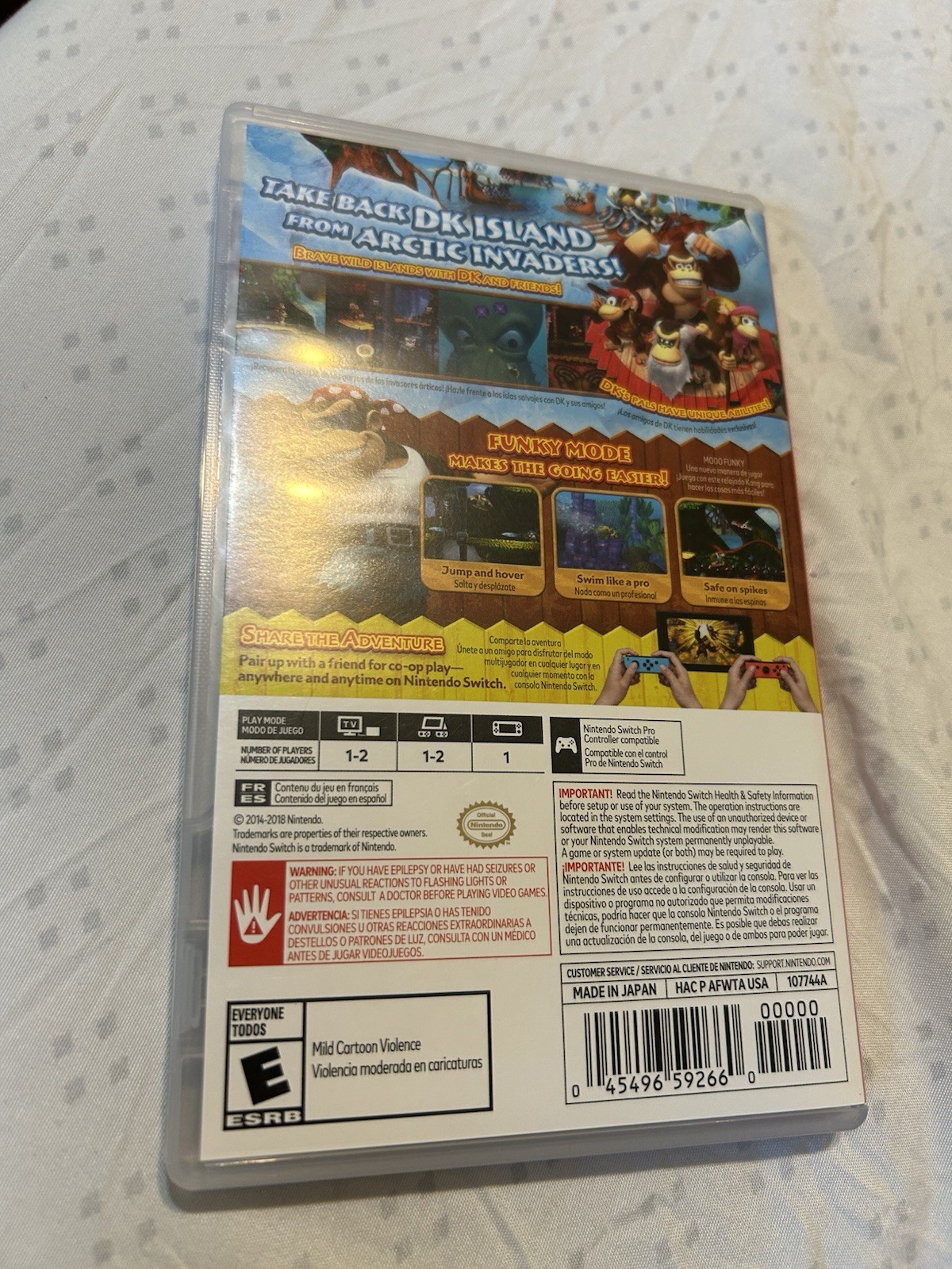 Donkey Kong Country Tropical Freeze Nintendo Switch CIB Tested Complete